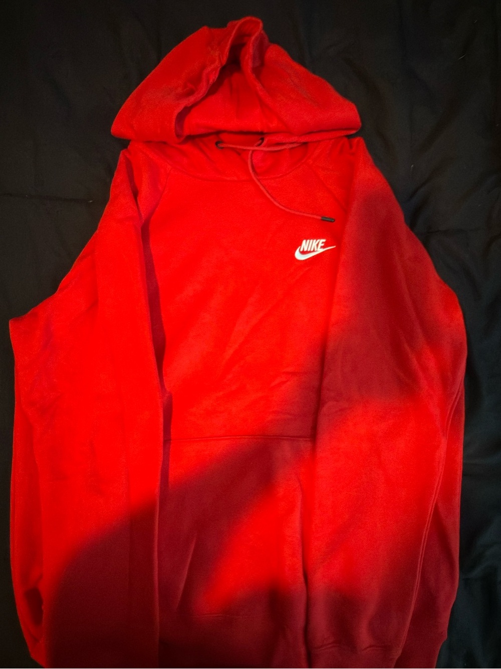 NIKE Red Pullover Hoodie L